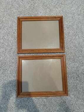 Set of 2 Classic Oak Wood Picture Frames - 11 x 13.5” photo